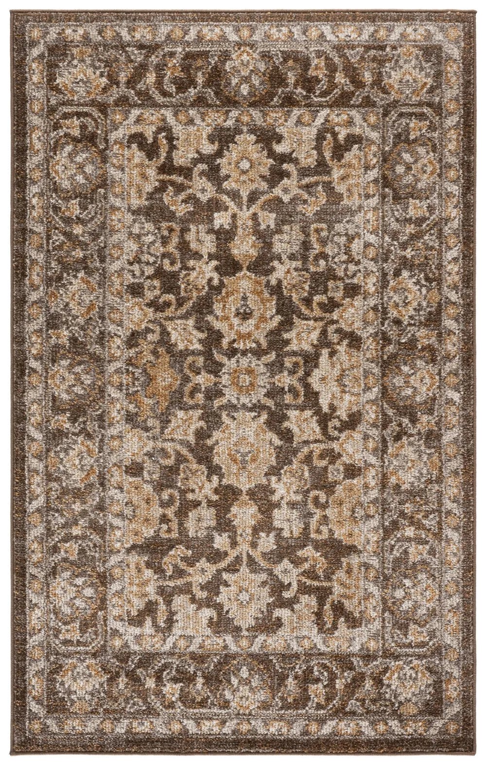 Safavieh Hazel 500 3'-0" x 5'-0" Rug in Brown / Ivory