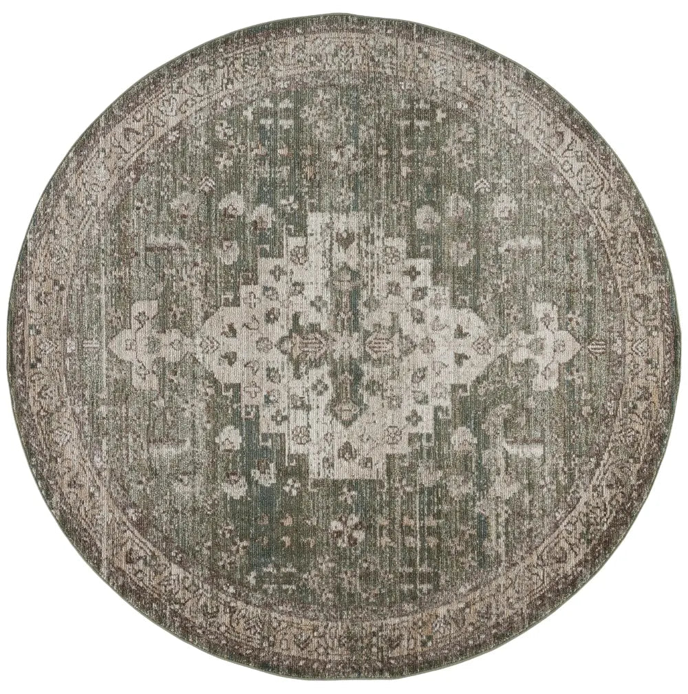 Safavieh Hazel 500 6'-0" x 6'-0" Rug in Green / Beige