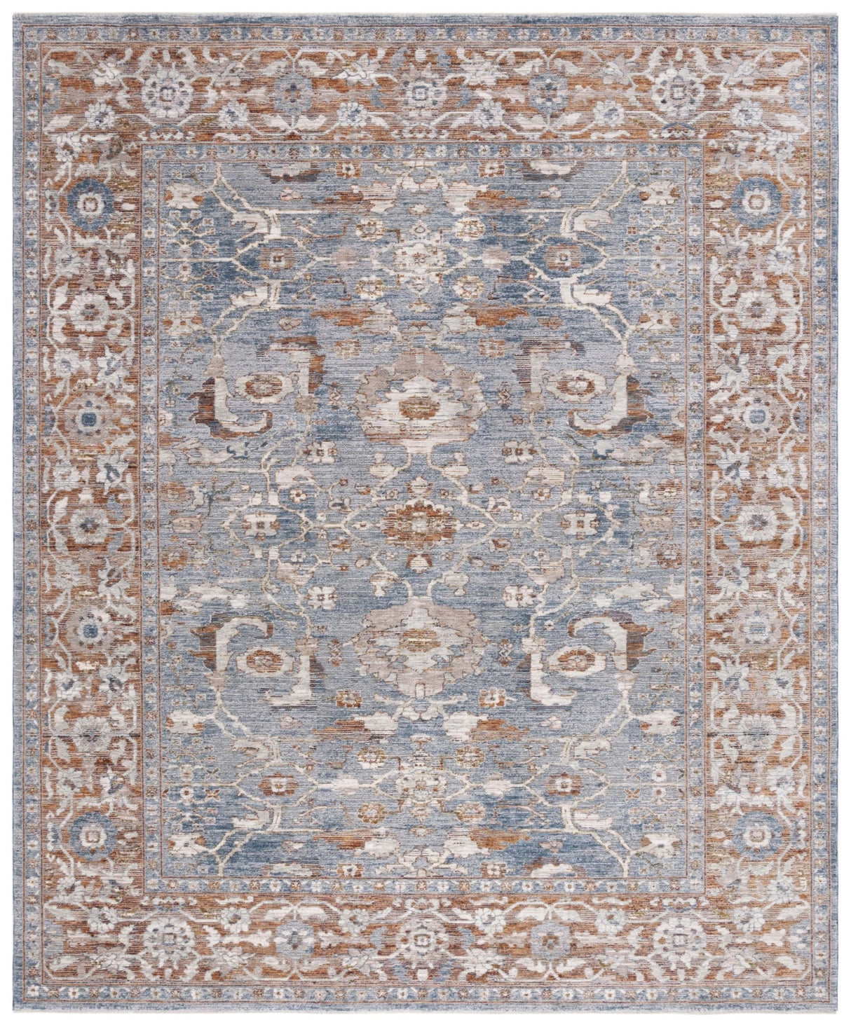 Safavieh Heirloom Hrl720F Grey/Blue Rust Rug - Safavieh - hrl720f - 4