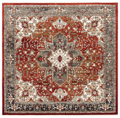 Safavieh Herat Hrt301Q Red/Ivory Rugs - Safavieh - hrt301q - 7sq