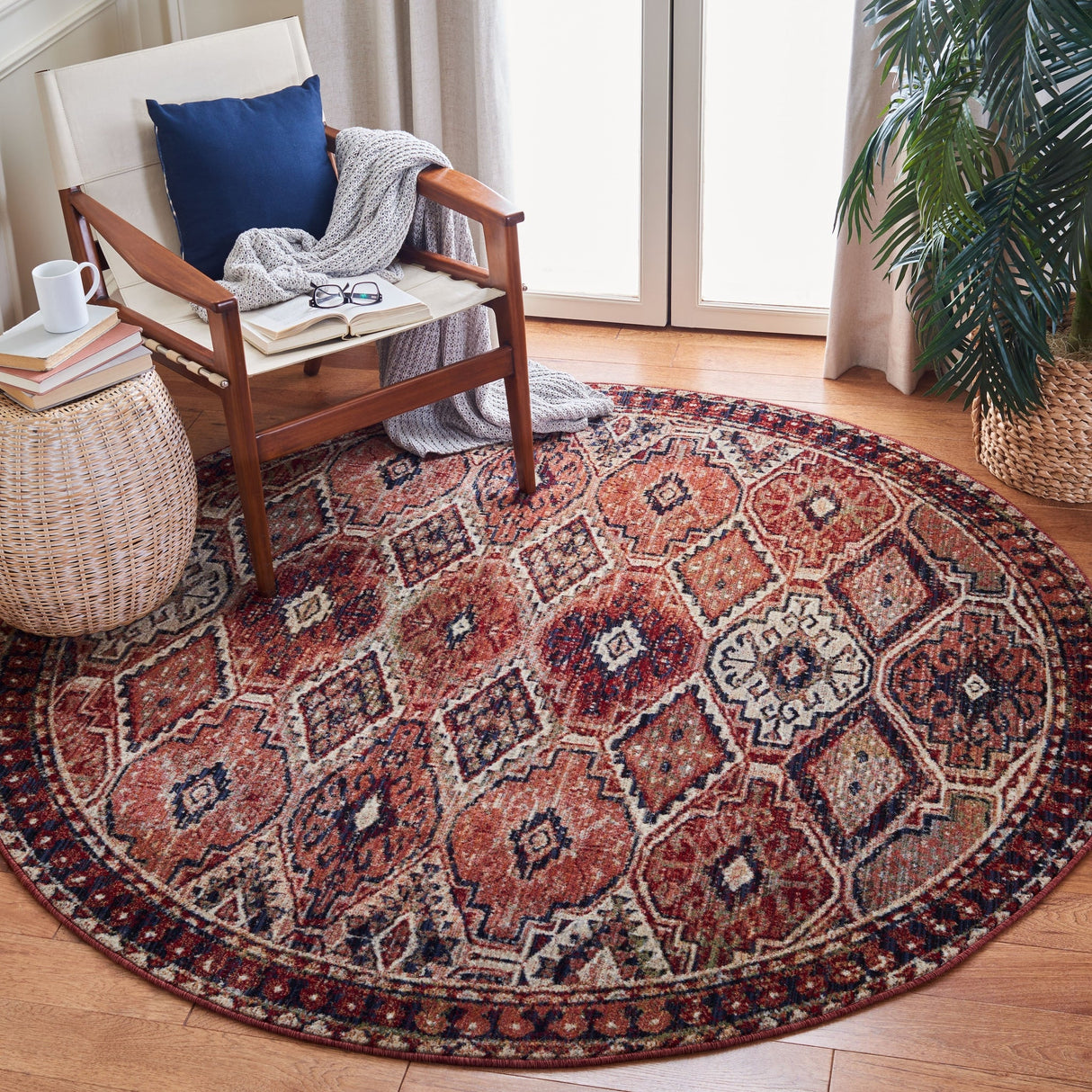 Safavieh Herat Hrt315A Rust/Creme Rugs - Safavieh - hrt315a - 7r