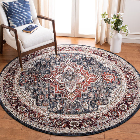 Safavieh Herat Hrt321N Navy/Red Rugs - Safavieh - hrt321n - 7r