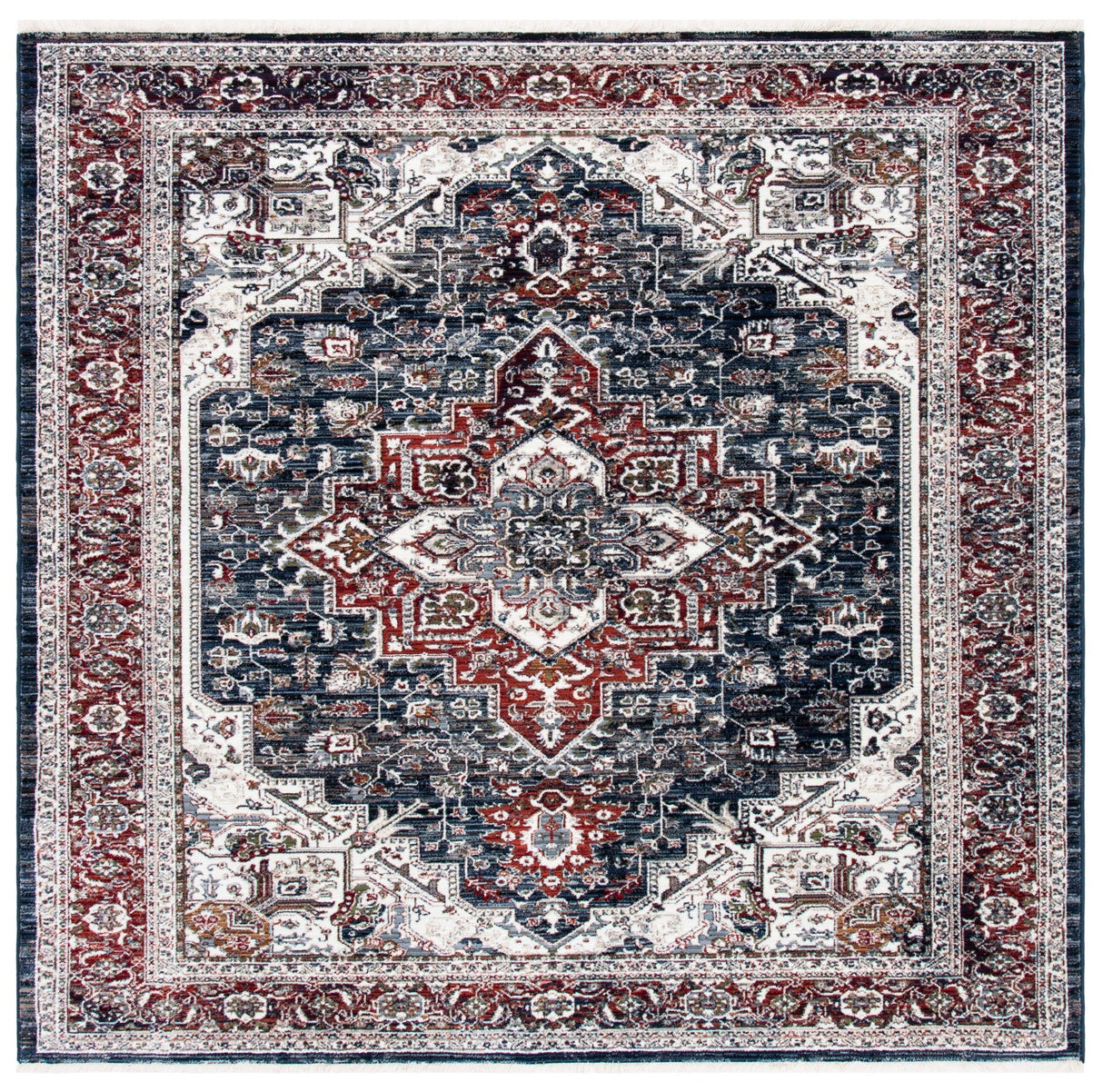 Safavieh Herat Hrt321N Navy/Red Rugs - Safavieh - hrt321n - 7sq