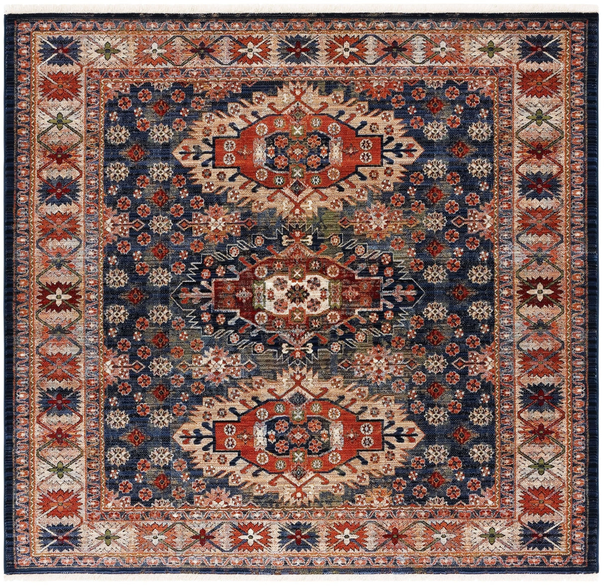 Safavieh Herat Hrt355A Cream/Rust Rugs - Safavieh - hrt355a - 7sq