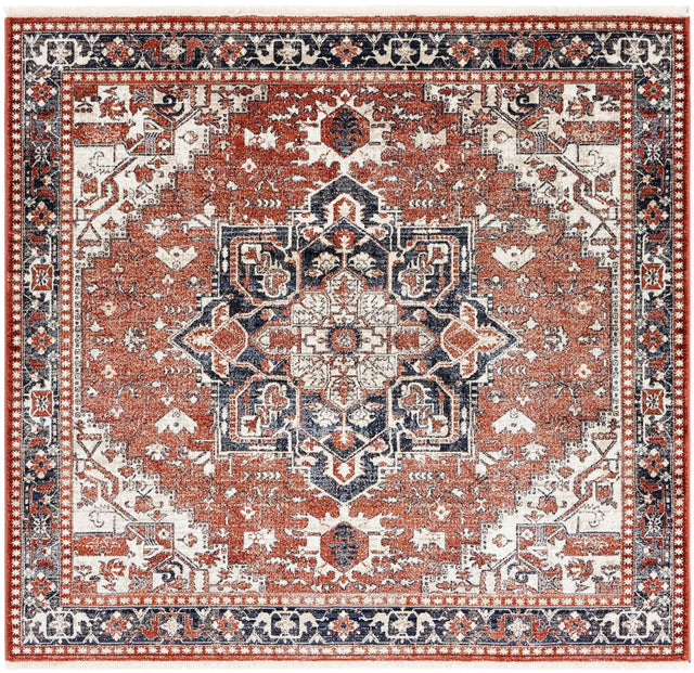 Safavieh Herat Hrt395P Rust/Black Rugs - Safavieh - hrt395p - 7sq