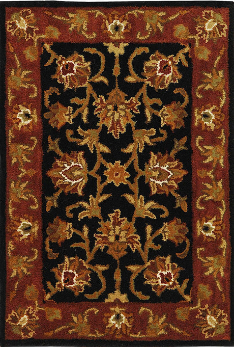 Safavieh Heritage Hg112A Black / Red Rugs - Safavieh - hg112a - 5ov