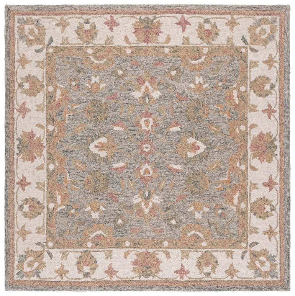 Safavieh Heritage 6'-0" x 6'-0" Rug in Grey / Ivory