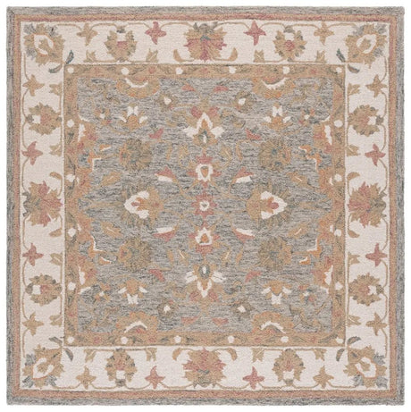 Safavieh Heritage 6'-0" x 6'-0" Rug in Grey / Ivory