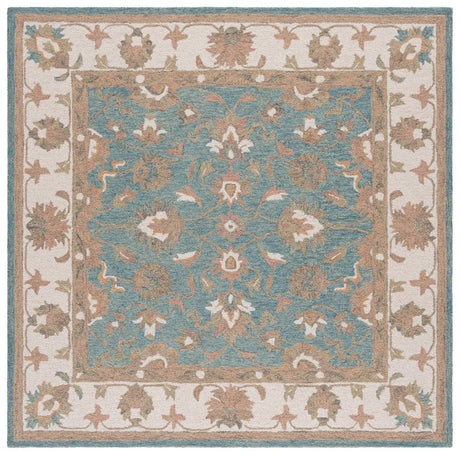 Safavieh Heritage 6'-0" x 6'-0" Rug in Light Blue / Ivory