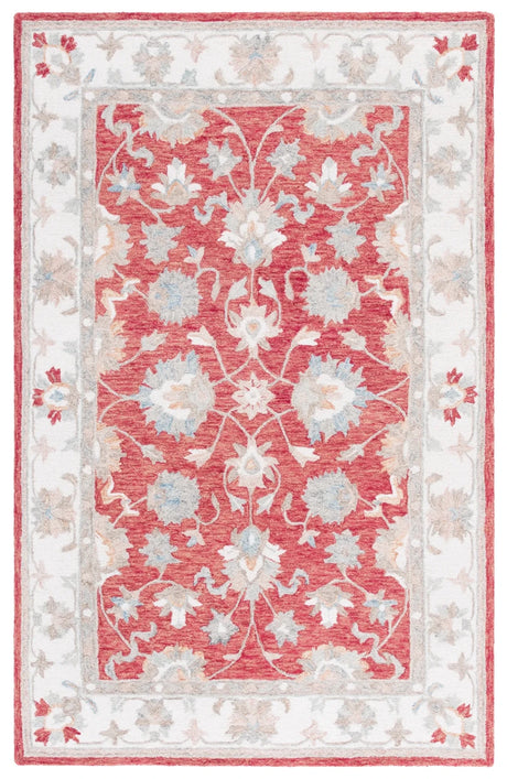 Safavieh Heritage 4'-0" x 6'-0" Rug in Red / Ivory