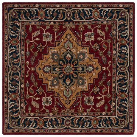 Safavieh Heritage 6'-0" x 6'-0" Rug in Red / Ivory