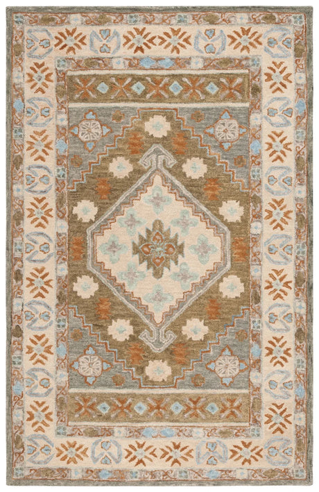 Safavieh Heritage 4'-0" x 6'-0" Rug in Ivory / Light Blue