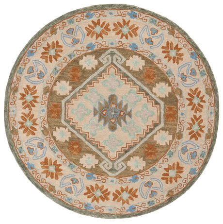 Safavieh Heritage 6'-0" x 6'-0" Rug in Ivory / Light Blue