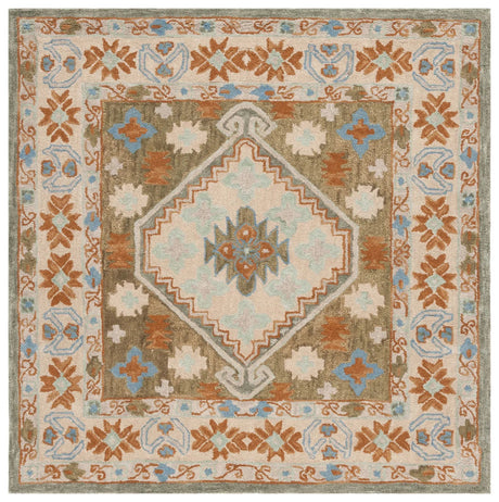 Safavieh Heritage 6'-0" x 6'-0" Rug in Ivory / Light Blue