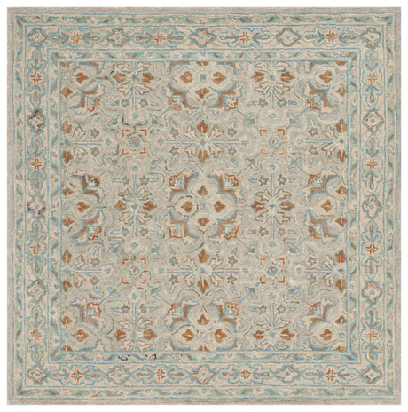 Safavieh Heritage 6'-0" x 6'-0" Rug in Green / Ivory