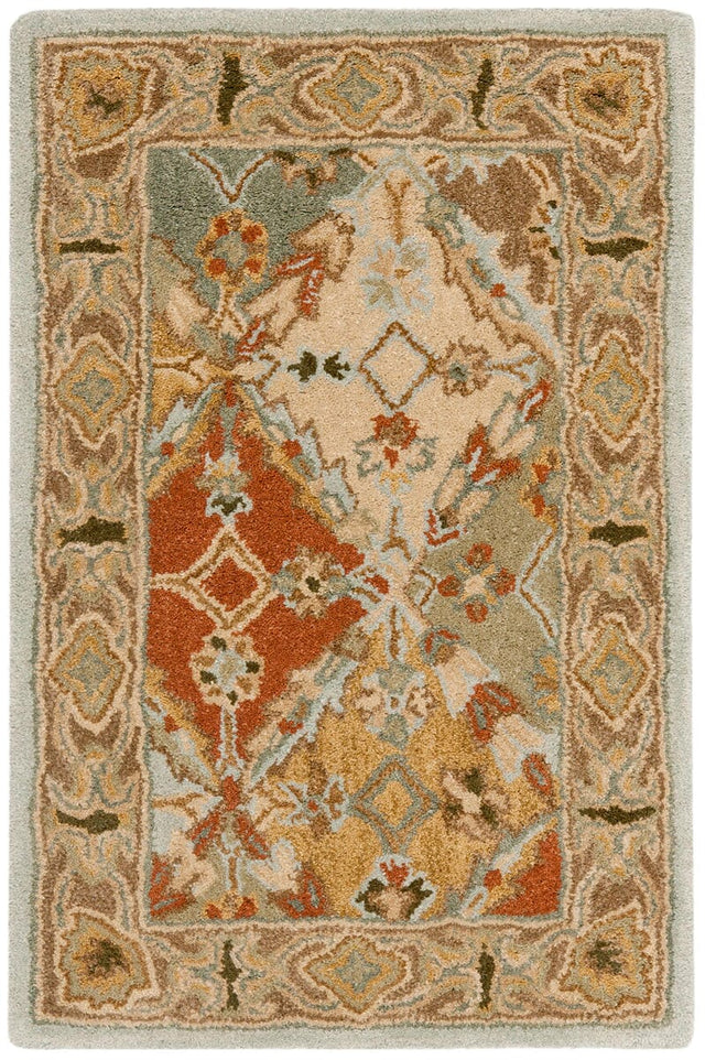 Safavieh Heritage Hg316C Light Blue / Light Brown Rugs - Safavieh - hg316c - 5ov