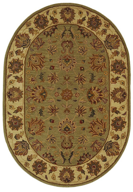 Safavieh Heritage hg343a Green / Gold Rugs - Safavieh - hg343a - 5ov
