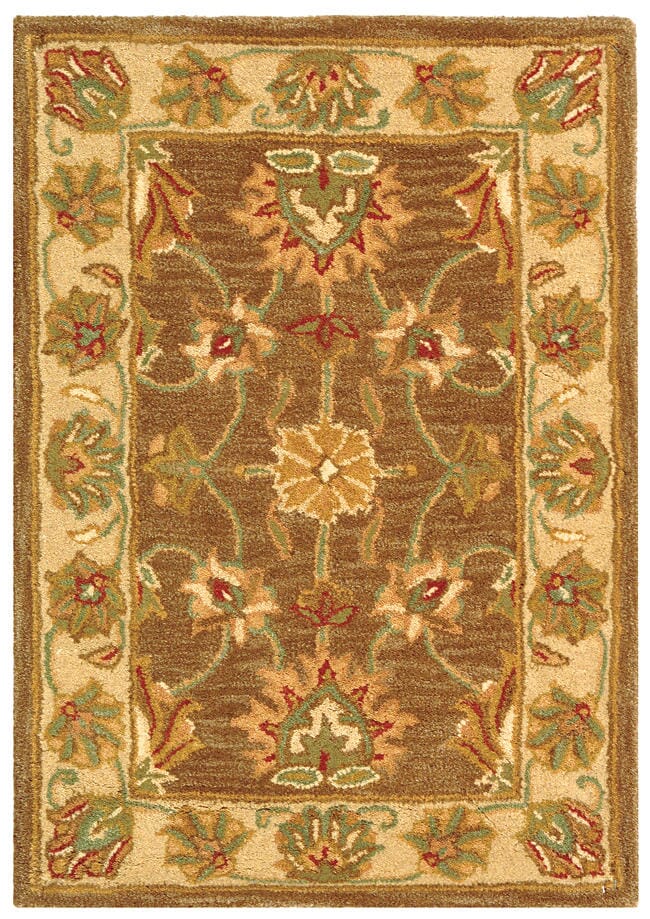 Safavieh Heritage Hg343K Brown / Ivory Rugs - Safavieh - hg343k - 5ov