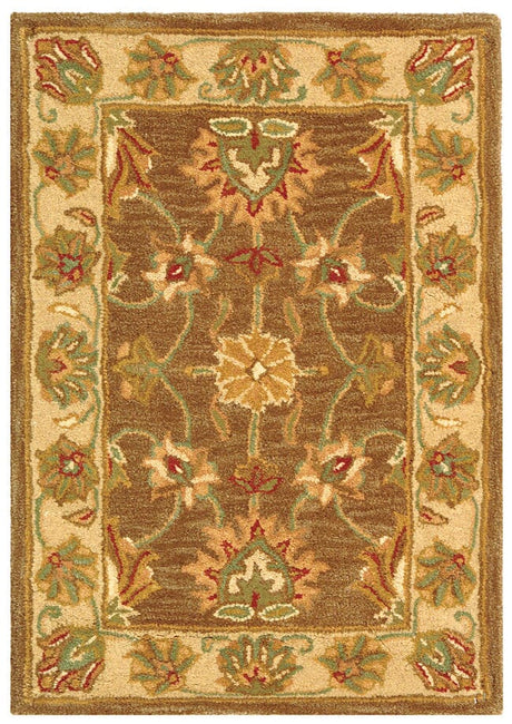 Safavieh Heritage Hg343K Brown / Ivory Rugs - Safavieh - hg343k - 5ov