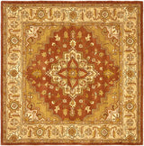 Safavieh Heritage Hg345A Rust / Gold Rugs - Safavieh - hg345a - 6sq