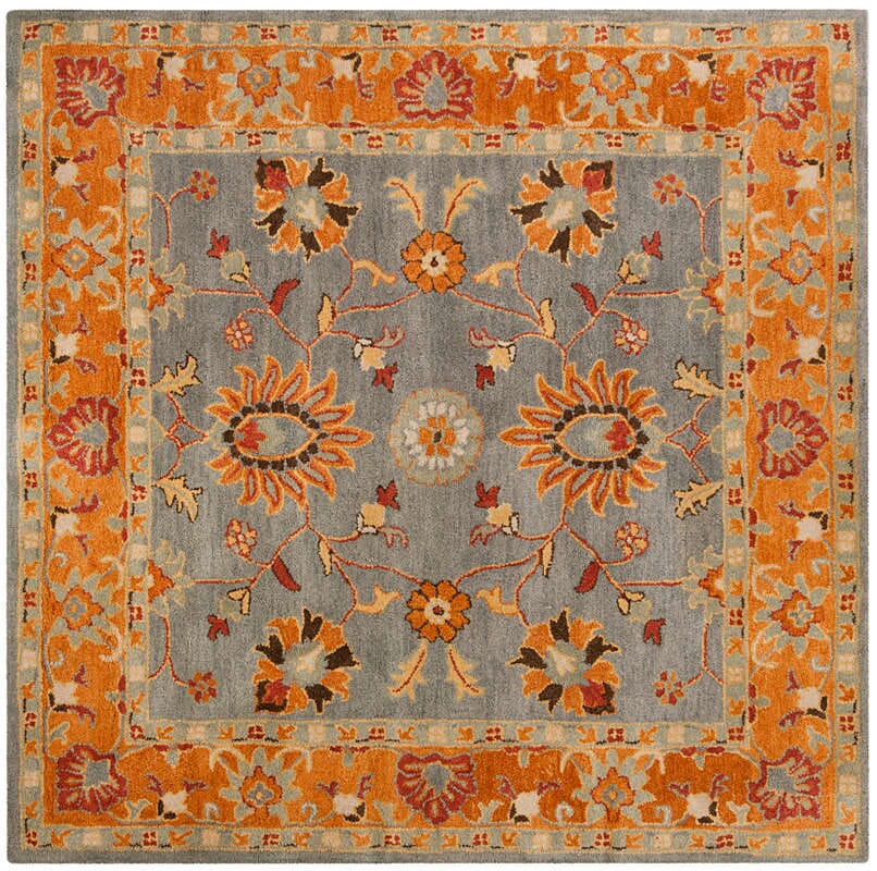 Safavieh Heritage Hg401A Blue / Orange Rugs - Safavieh - hg401a - 6sq