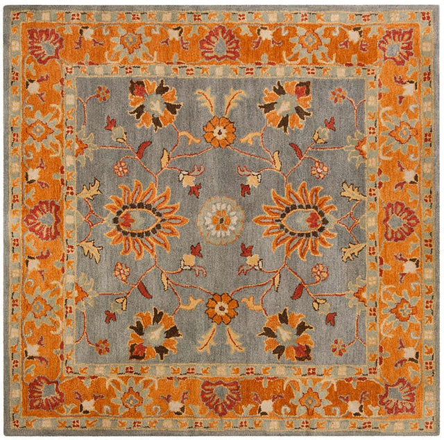 Safavieh Heritage Hg401A Blue / Orange Rugs - Safavieh - hg401a - 6sq