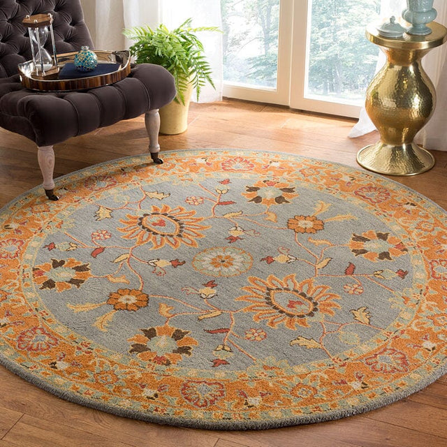 Safavieh Heritage Hg401A Blue / Orange Rugs - Safavieh - hg401a - 6sq