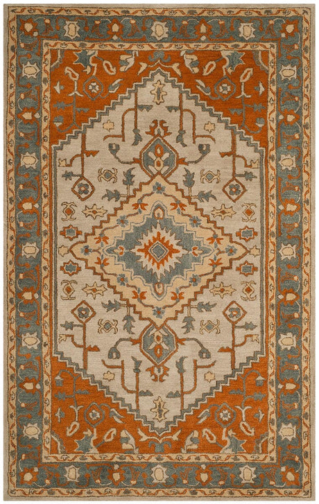 Safavieh Heritage Hg406A Light Blue / Rust Rugs - Safavieh - hg406a - 3