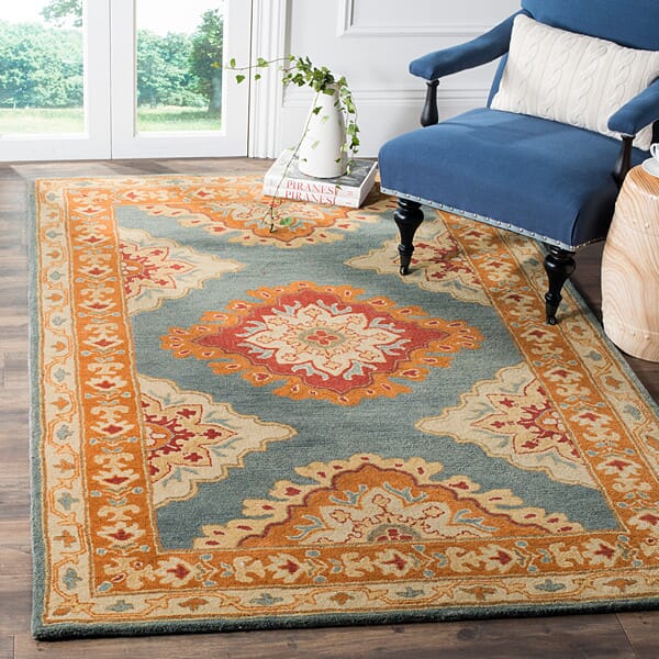 Safavieh Heritage Hg408A Blue / Rust Rugs - Safavieh - hg408a - 3