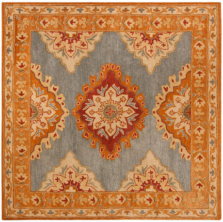 Safavieh Heritage Hg408A Blue / Rust Rugs - Safavieh - hg408a - 6sq