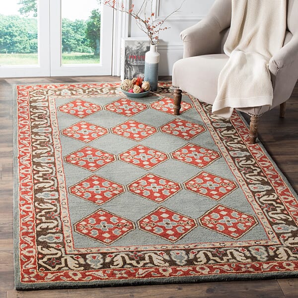 Safavieh Heritage Hg414A Blue / Charcoal Rugs - Safavieh - hg414a - 3