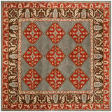 Safavieh Heritage Hg414A Blue / Charcoal Rugs - Safavieh - hg414a - 6sq