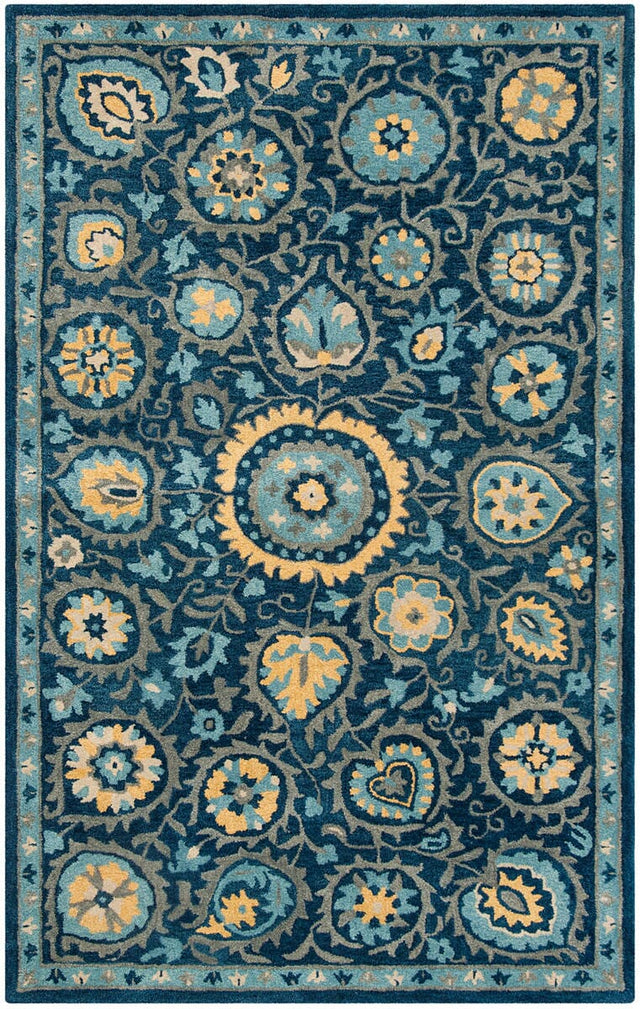 Safavieh Heritage Hg423N Navy / Gold Rugs - Safavieh - hg423n - 3