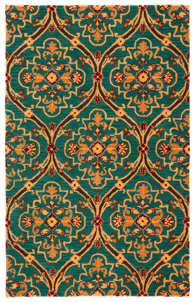 Safavieh Heritage Hg475Y Green/Orange Rug - Safavieh - hg475y - 3