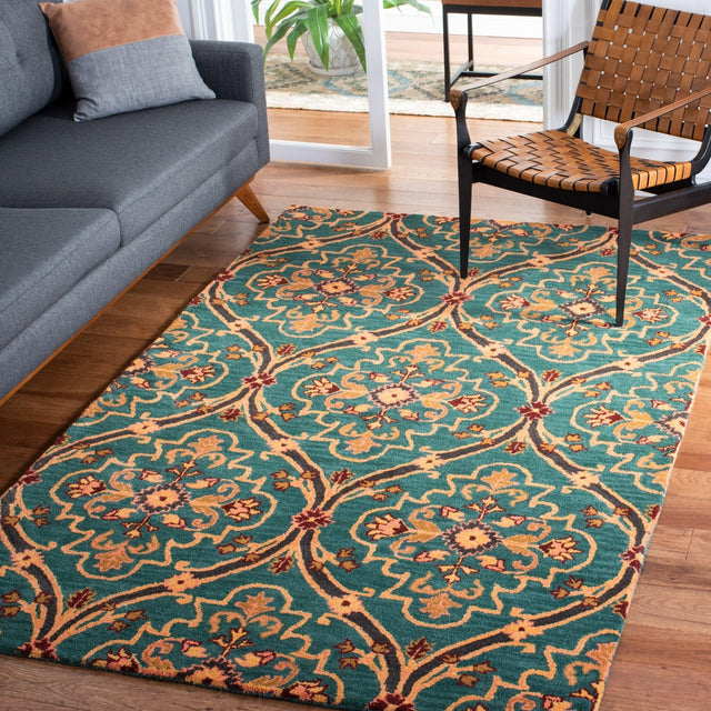 Safavieh Heritage Hg475Y Green/Orange Rug - Safavieh - hg475y - 3