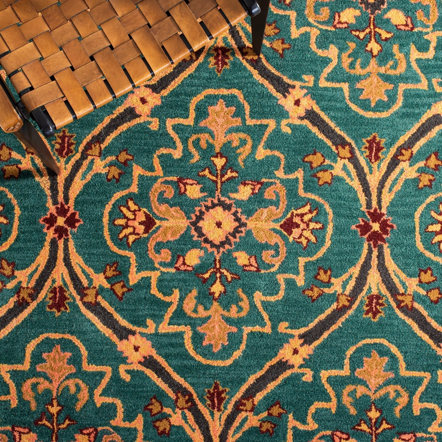 Safavieh Heritage Hg475Y Green/Orange Rug - Safavieh - hg475y - 6r