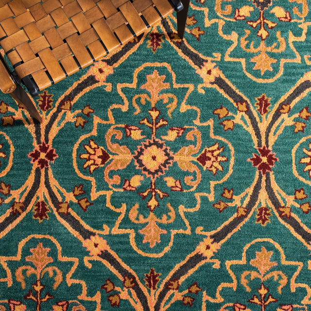Safavieh Heritage Hg475Y Green/Orange Rug - Safavieh - hg475y - 6r