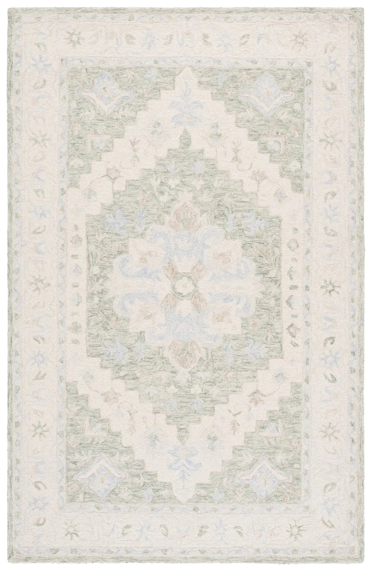 Safavieh Heritage 4'-0" x 6'-0" Rug in Light Green / Beige