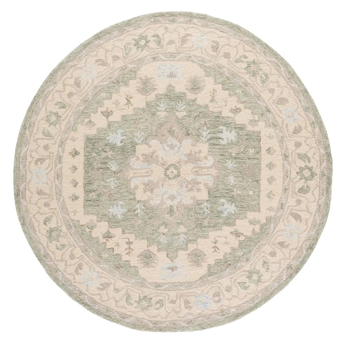 Safavieh Heritage 6'-0" x 6'-0" Rug in Light Green / Beige