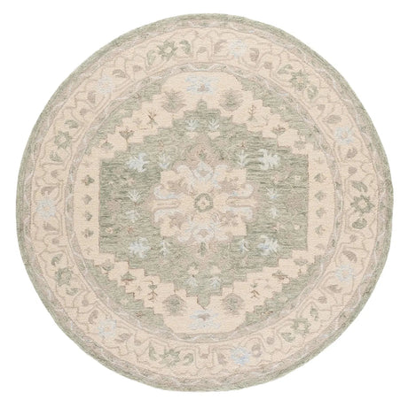 Safavieh Heritage 6'-0" x 6'-0" Rug in Light Green / Beige