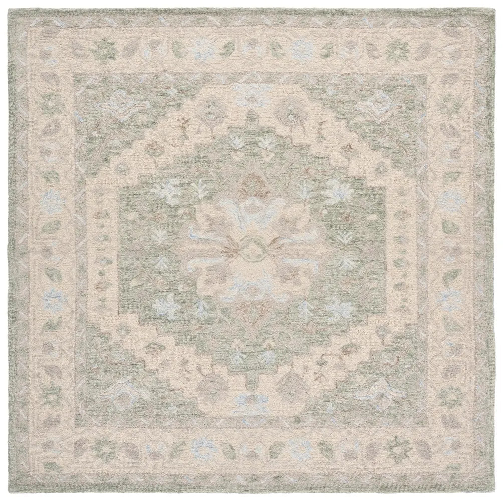 Safavieh Heritage 6'-0" x 6'-0" Rug in Light Green / Beige
