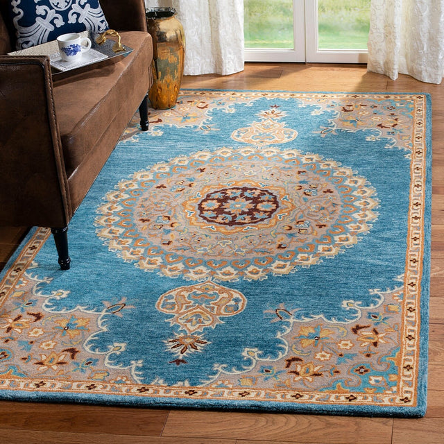 Safavieh Heritage Hg551M Blue / Beige Rugs - Safavieh - hg551m - 2