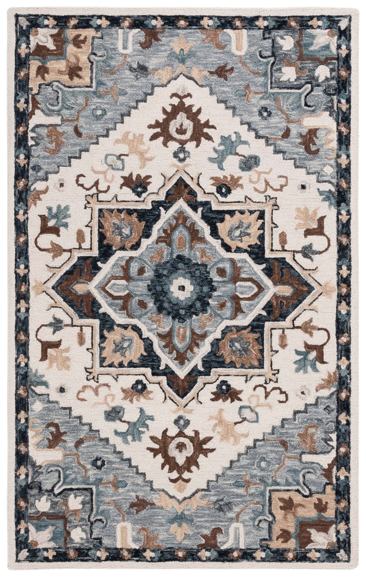 Safavieh Heritage Hg552F Ivory/Grey Rug - Safavieh - hg552f - 3