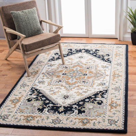 Safavieh Heritage Hg625D Beige/Navy Rug - Safavieh - hg625d - 2