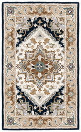 Safavieh Heritage Hg625D Beige/Navy Rug - Safavieh - hg625d - 4r