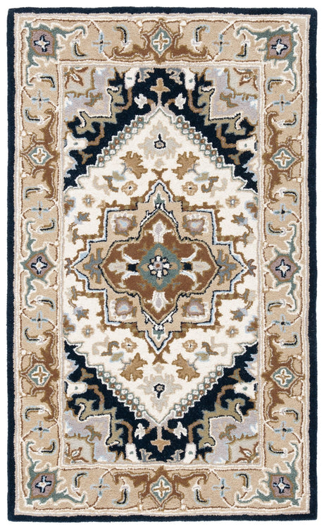 Safavieh Heritage Hg625D Beige/Navy Rug - Safavieh - hg625d - 4r