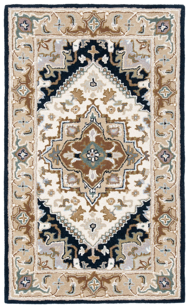 Safavieh Heritage Hg625D Beige/Navy Rug - Safavieh - hg625d - 4r