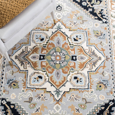 Safavieh Heritage Hg625H Grey/Navy Rug - Safavieh - hg625h - 4r