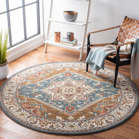 Safavieh Heritage Hg625X Dark Green/Brown Rug - Safavieh - hg625x - 6r