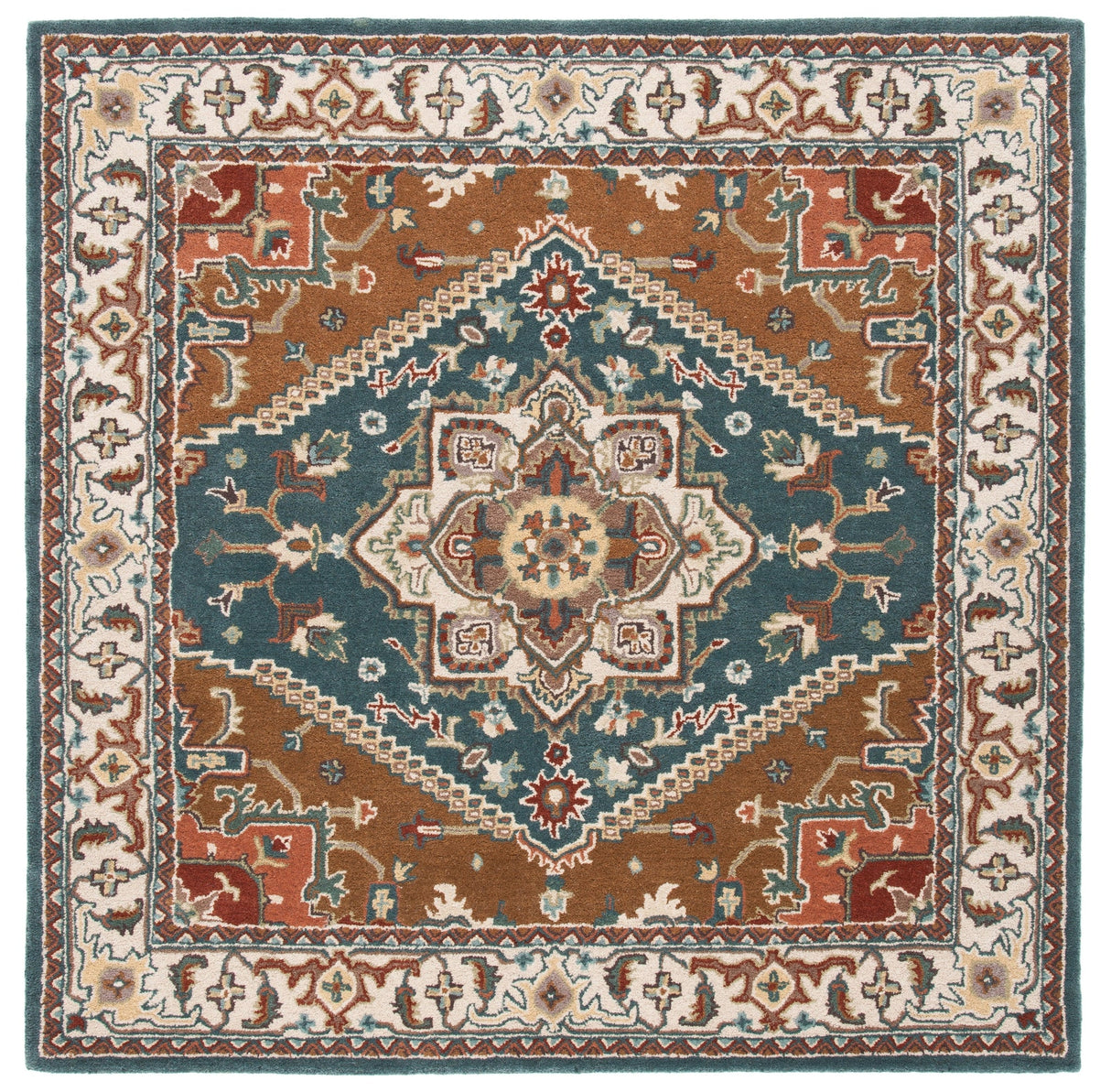 Safavieh Heritage Hg625X Dark Green/Brown Rug - Safavieh - hg625x - 6sq